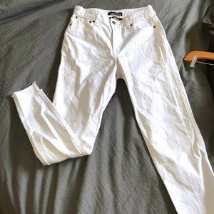 White Abercrombie High waisted Jeans